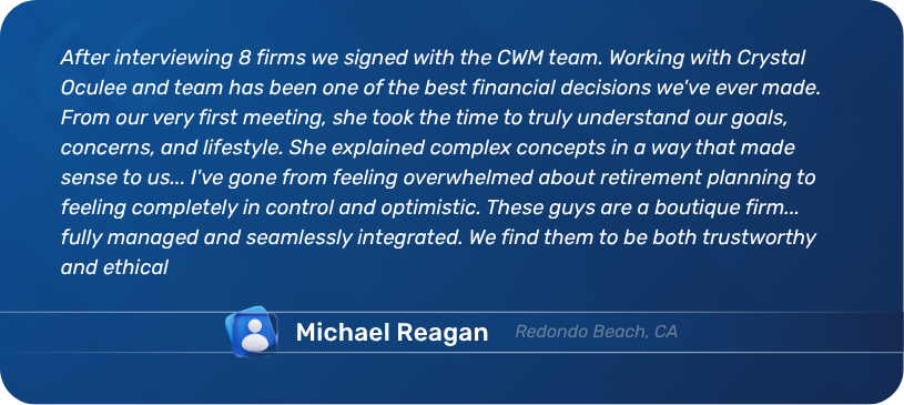 Michael Reagan Testimonial with address